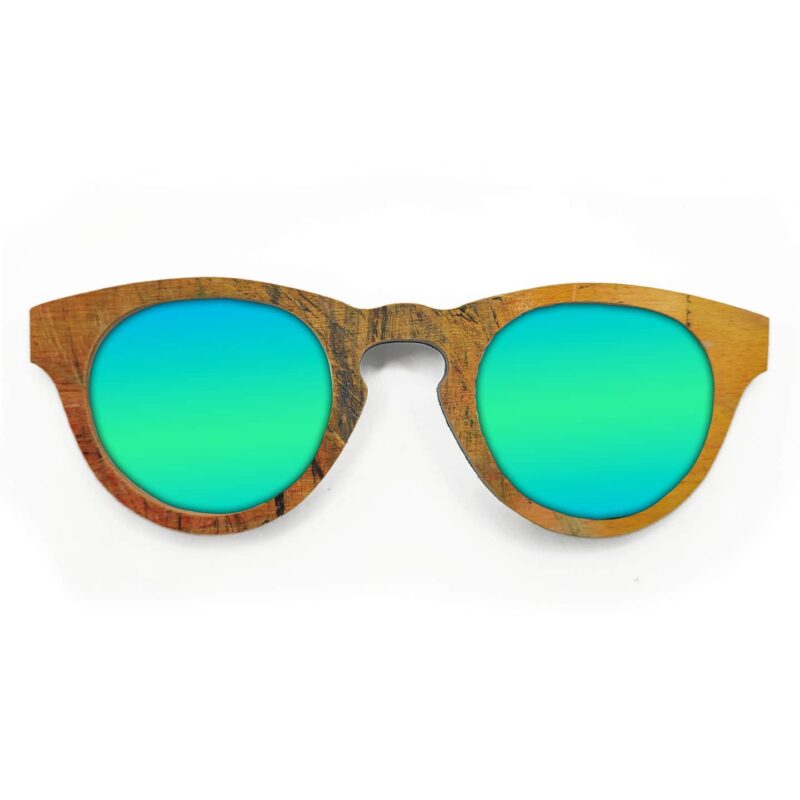 Cat Eye Style Recycled Wooden Skateboard Glasses