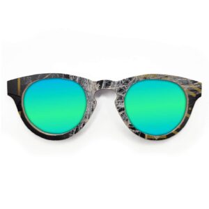 Cat Eye Style Recycled Wooden Skateboard Glasses