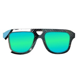 Aviator Style Recycled Wooden Skateboard Glasses