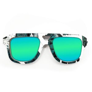 Aviator Style Recycled Wooden Skateboard Glasses