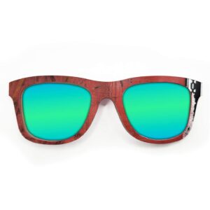 Wayfarer Style Recycled Wooden Skateboard Glasses (Large)