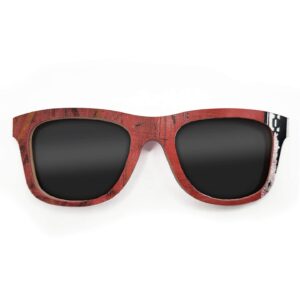 Wayfarer Style Recycled Wooden Skateboard Glasses (Large)