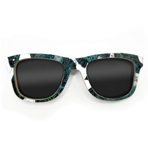 Wayfarer Style Recycled Wooden Skateboard Glasses (Large)