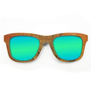Wayfarer Style Recycled Wooden Skateboard Glasses (Large)