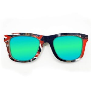 Wayfarer Style Recycled Wooden Skateboard Glasses (Large)