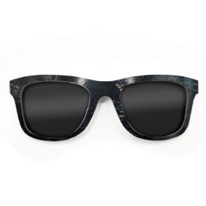 Wayfarer Style Recycled Wooden Skateboard Glasses (Large)