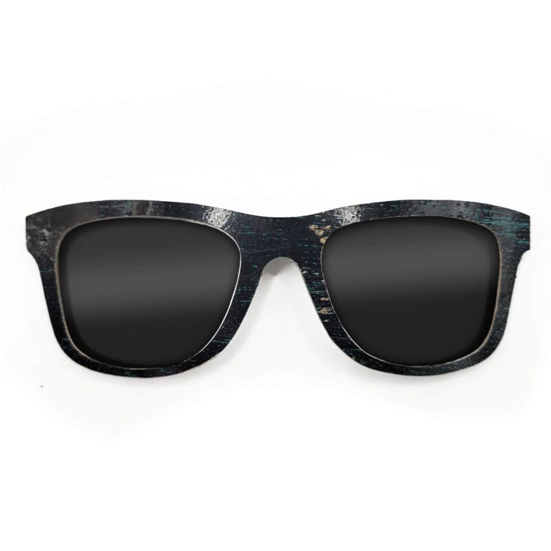 Wayfarer Style Recycled Wooden Skateboard Glasses (Large)