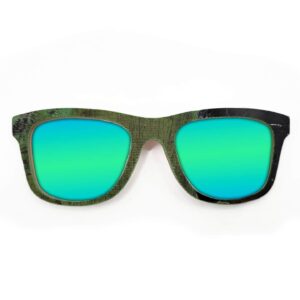Wayfarer Style Recycled Wooden Skateboard Glasses (Large)